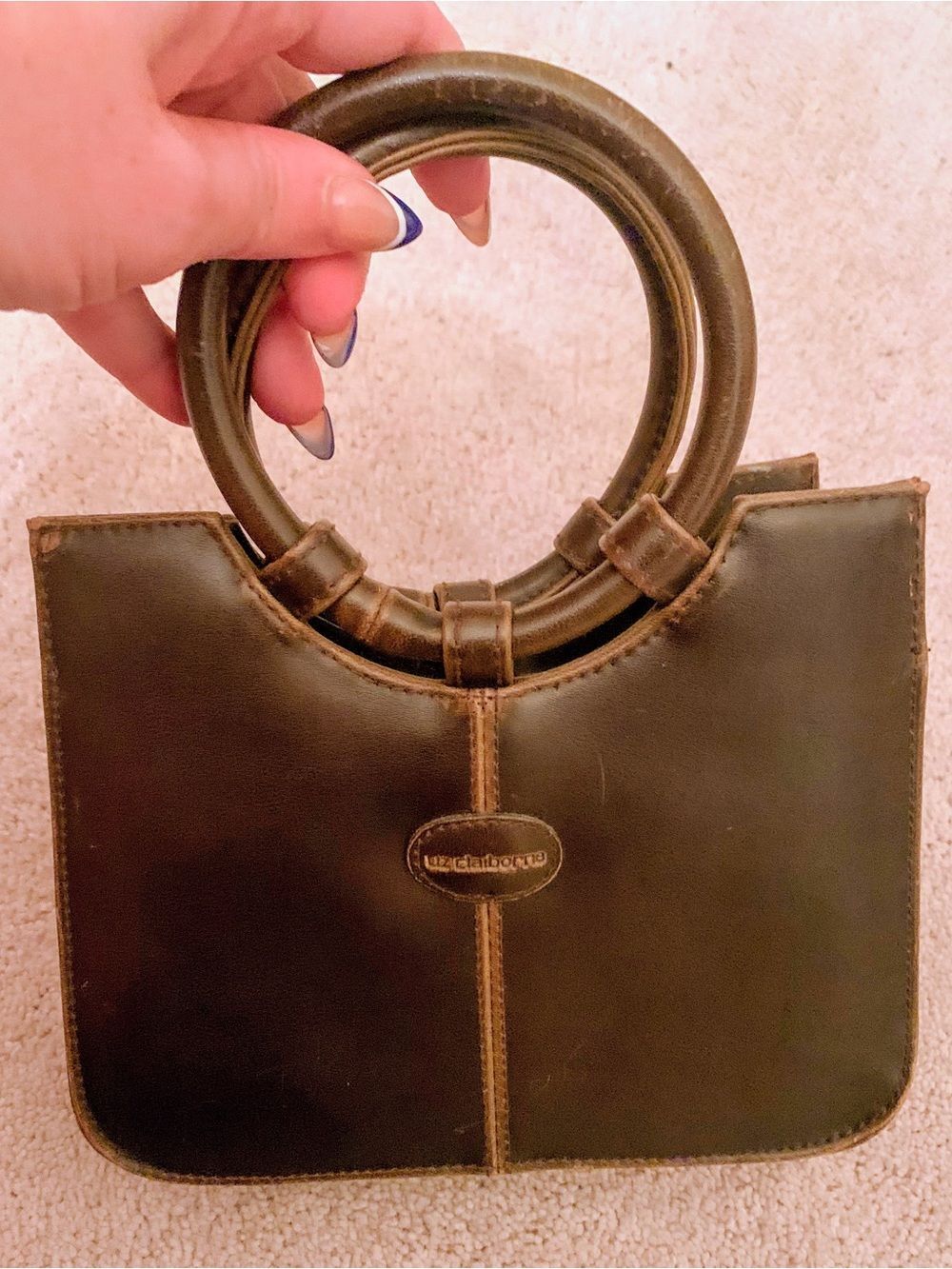 Vintage Y2K Liz Claiborne Leather Brown Handbag